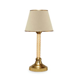 Opviq Lámpara de Mesa AYD-2980 Beige y Dorado